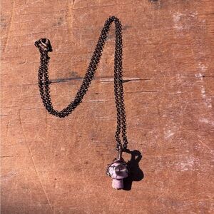 Mushroom Necklace, wire wrapped necklace, handmade necklace, handmade jewelry